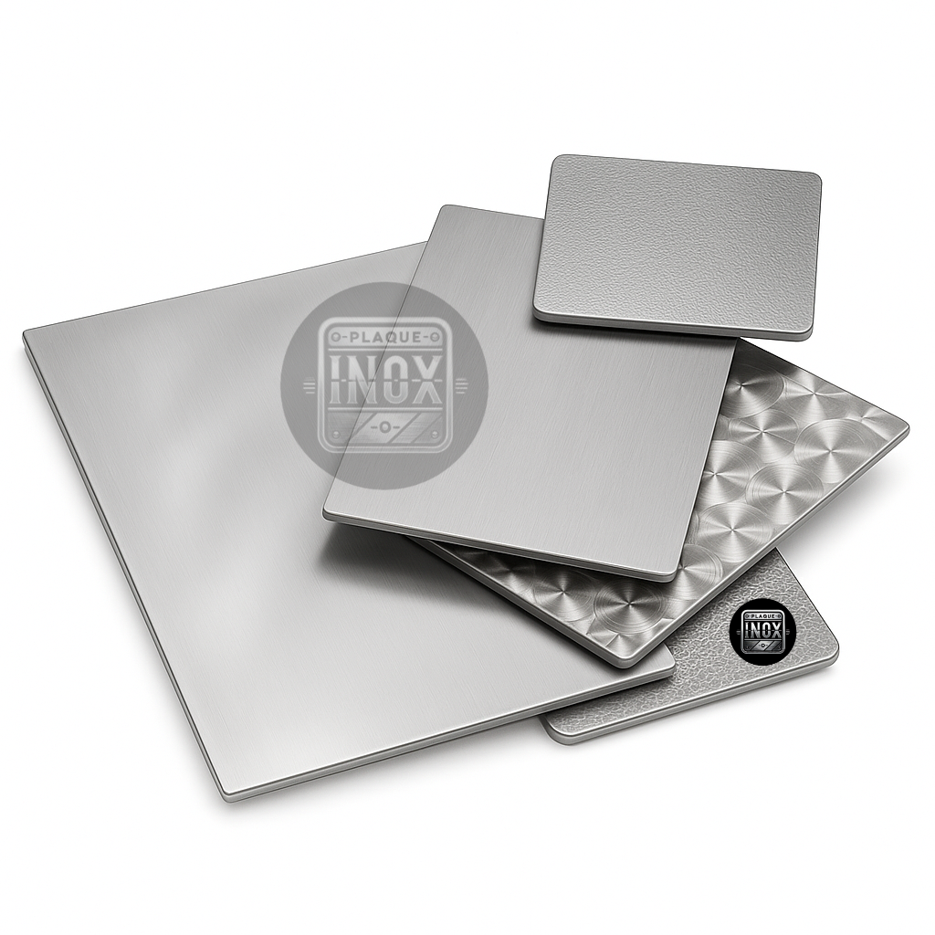 Échantillon plaque inox alimentaire 304l